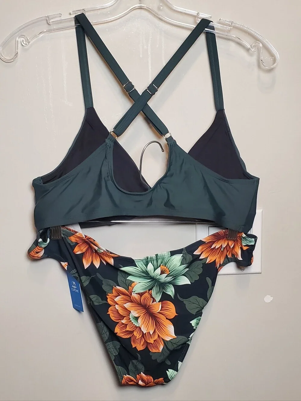 249. NWT - CUPSHE - Floral Print Knot Adjustable Bikini Bathing Suit - Picture 4 of 7